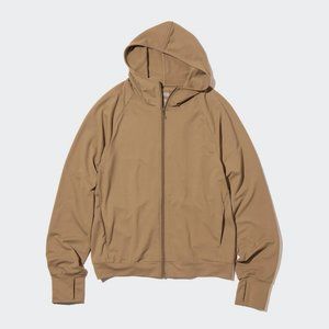 AIRism Mesh UV Protection Full-Zip Hoodie NWT L Brown